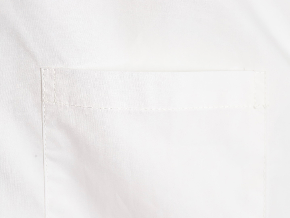 Balenciaga Neckline Lettering Embroidery Long Sleeve Shirt