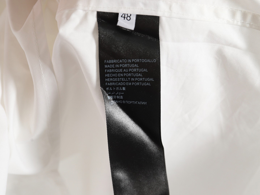 Balenciaga Neckline Lettering Embroidery Long Sleeve Shirt