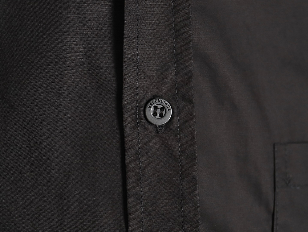 Balenciaga Neckline Lettering Embroidery Long Sleeve Shirt TSK1