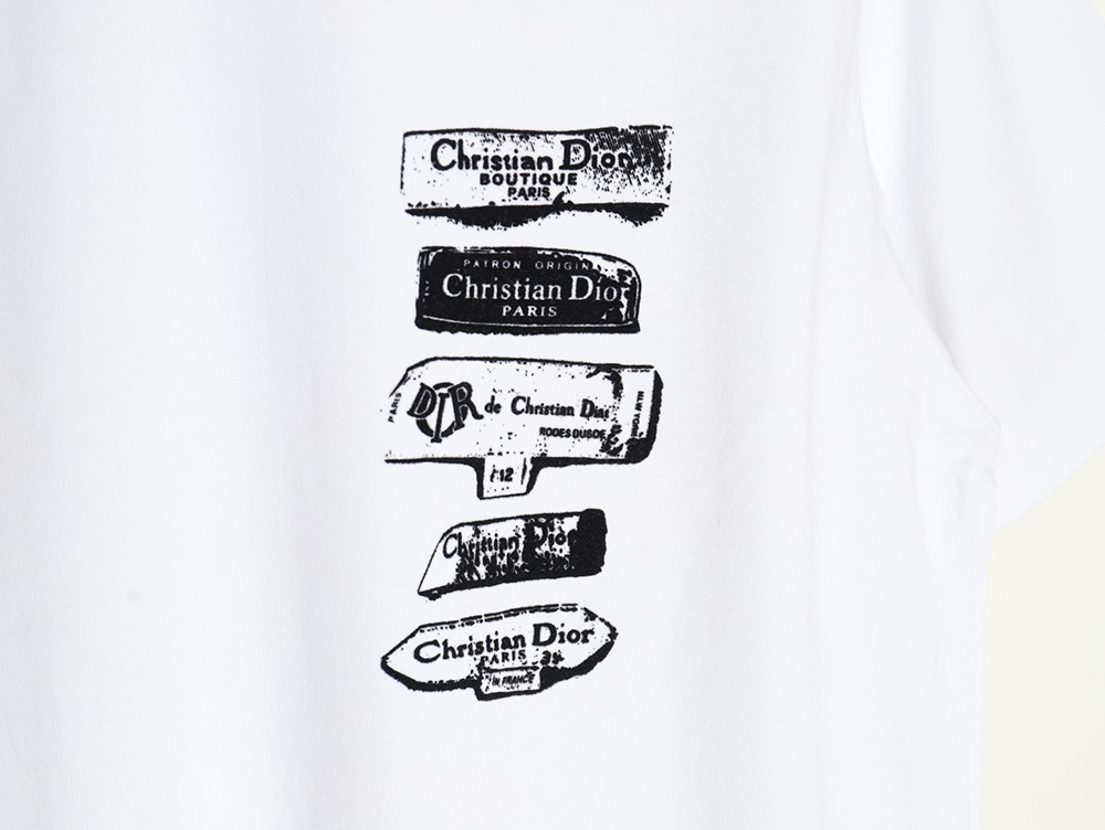 Dior flocked print logo short-sleeve