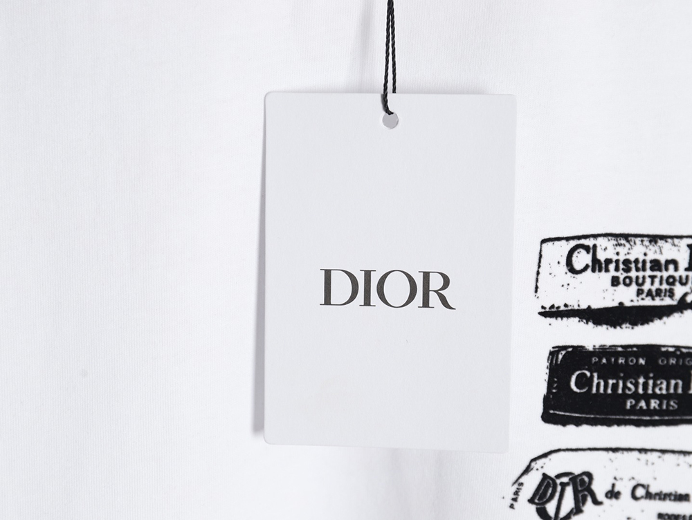 Dior flocked print logo short-sleeve