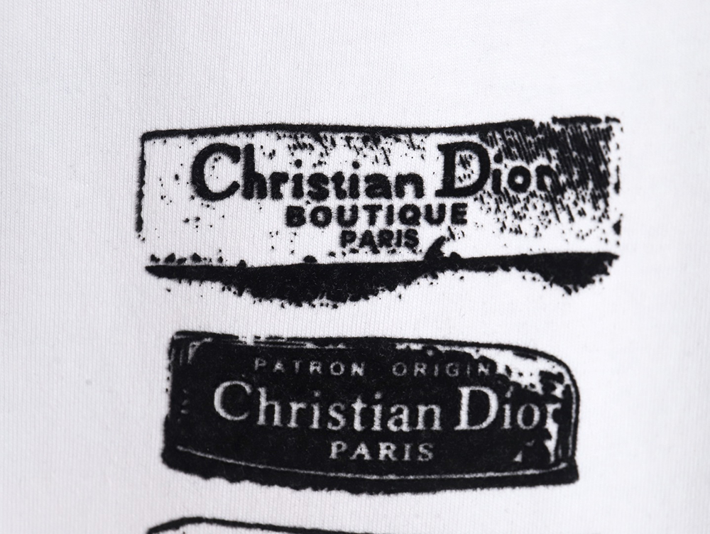 Dior flocked print logo short-sleeve