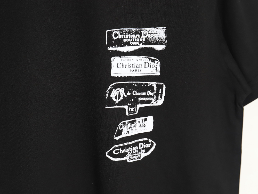 Dior flocked print logo short-sleeve TSK1