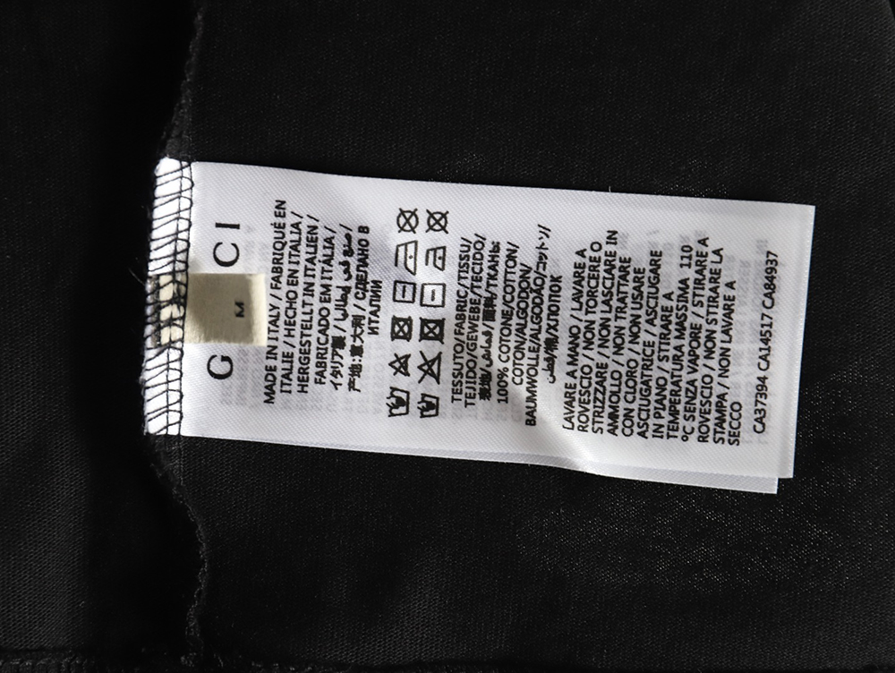 Gucci lines embroidery letters logo short sleeves TSK1