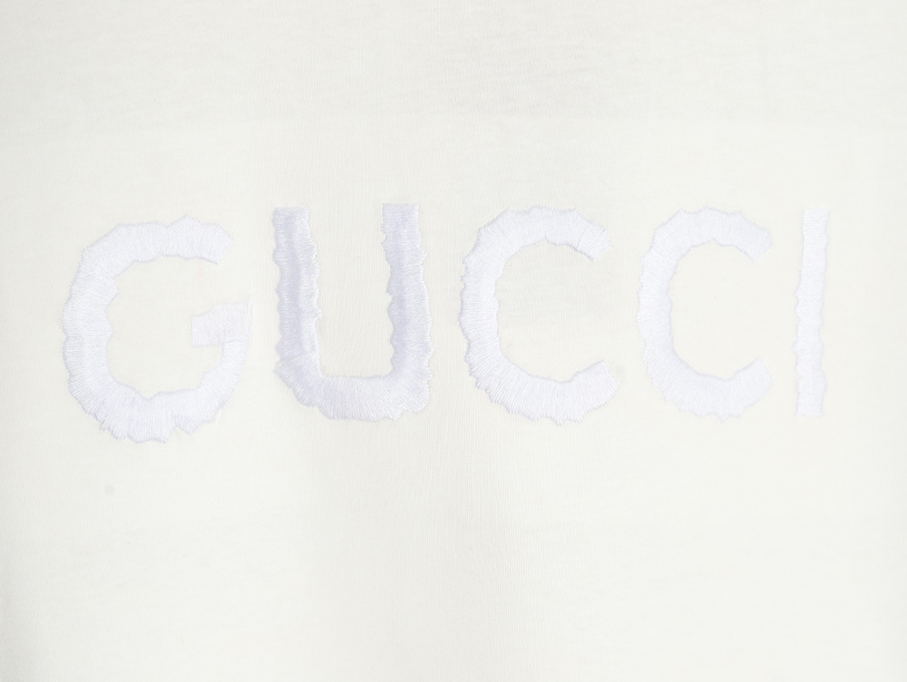 Gucci obscure embroidered letter short sleeves