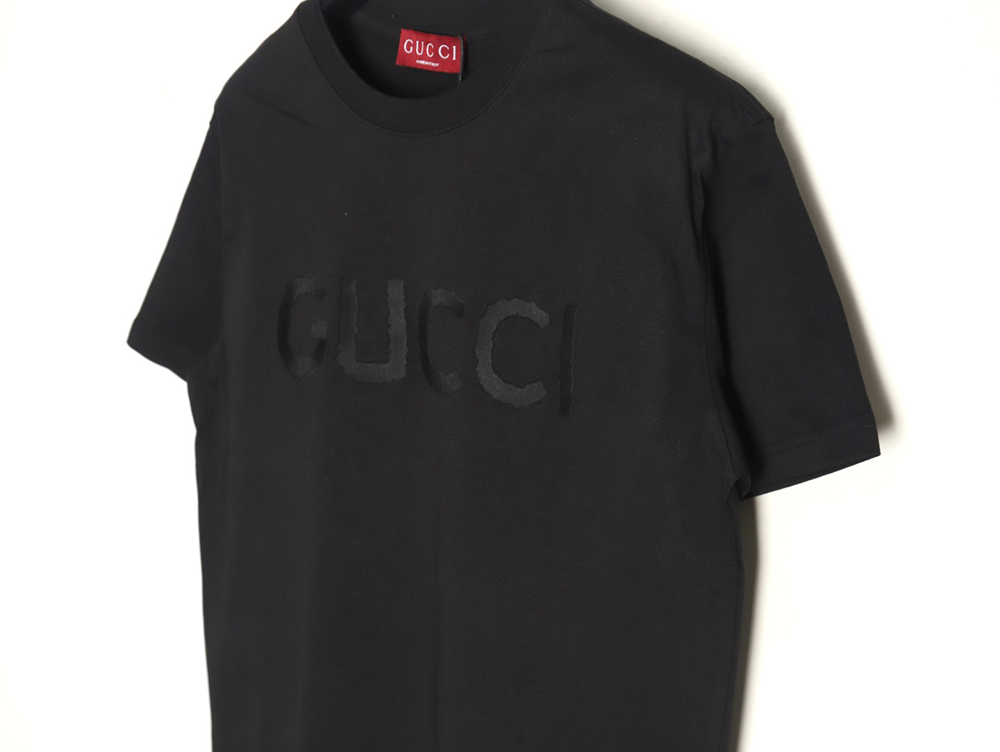 Gucci obscure embroidered letter short sleeves TSK1