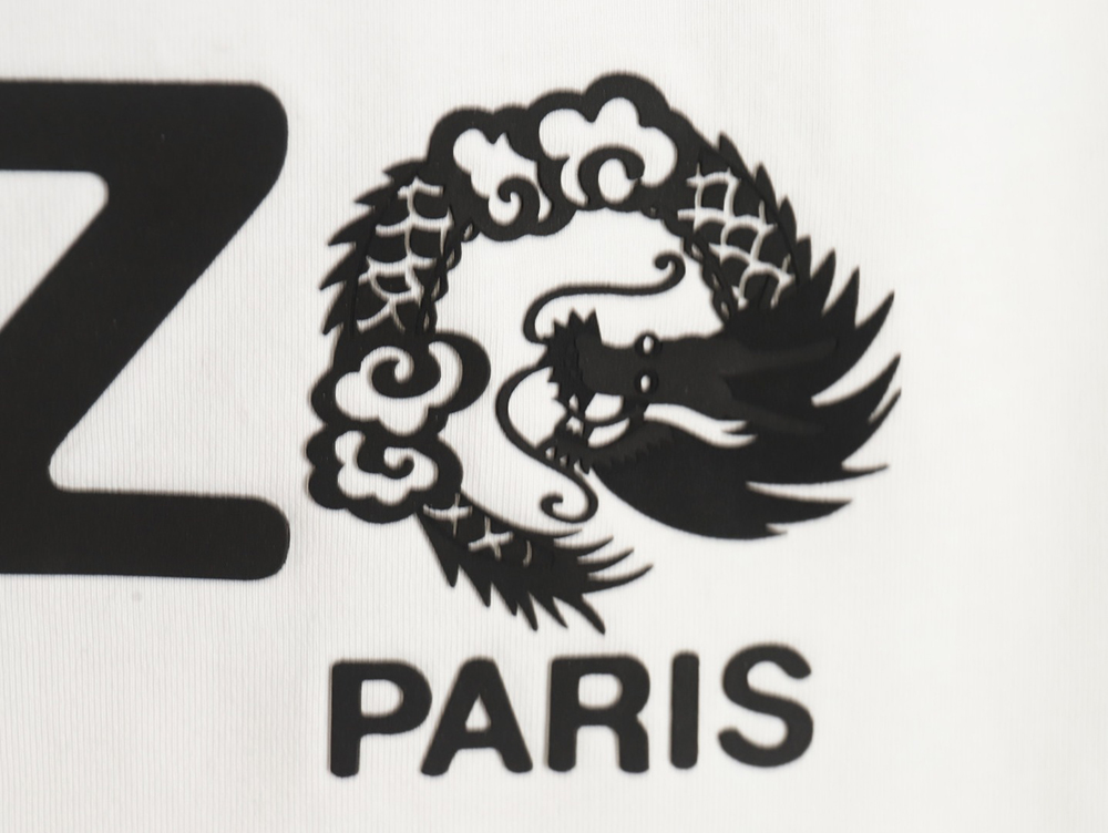 Kenzo Dragon Year Limited Edition Letter Short Sleeve T-shirt