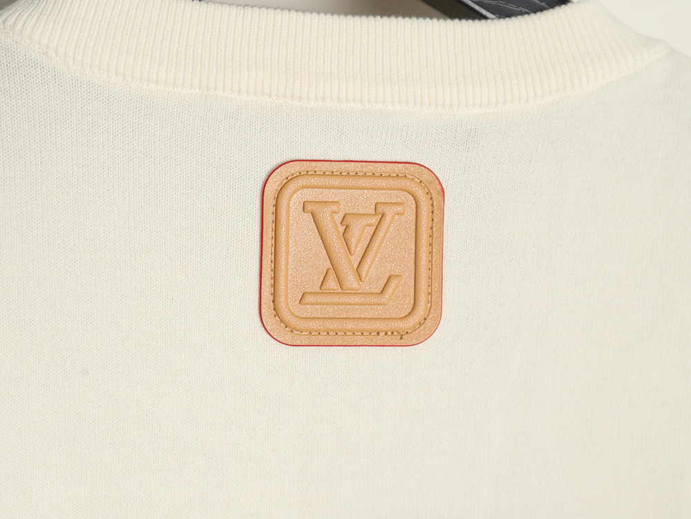 Louis Vuitton yellow chest logo knitted short-sleeved T-shirt