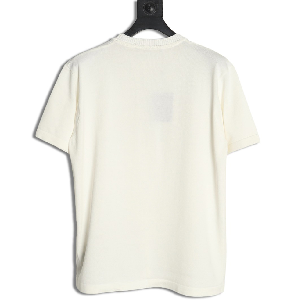 Louis Vuitton rope embroidery knitted short-sleeved T-shirt