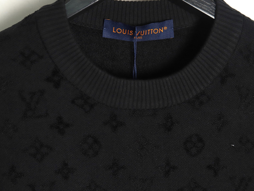 Louis Vuitton jacquard patchwork knitted short-sleeved T-shirt