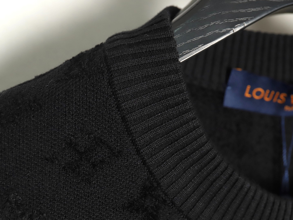 Louis Vuitton jacquard patchwork knitted short-sleeved T-shirt