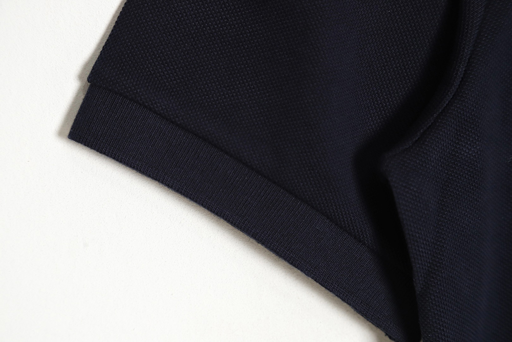 Louis Vuitton pin embroidered short-sleeved polo shirt navy blue
