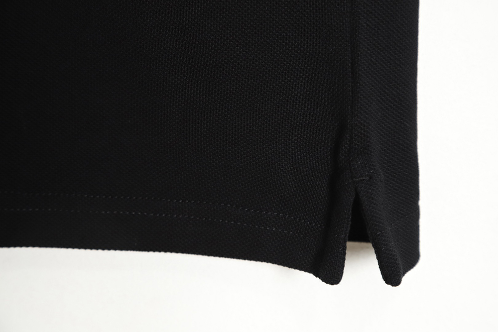 Louis Vuitton pin embroidered short-sleeved polo shirt black