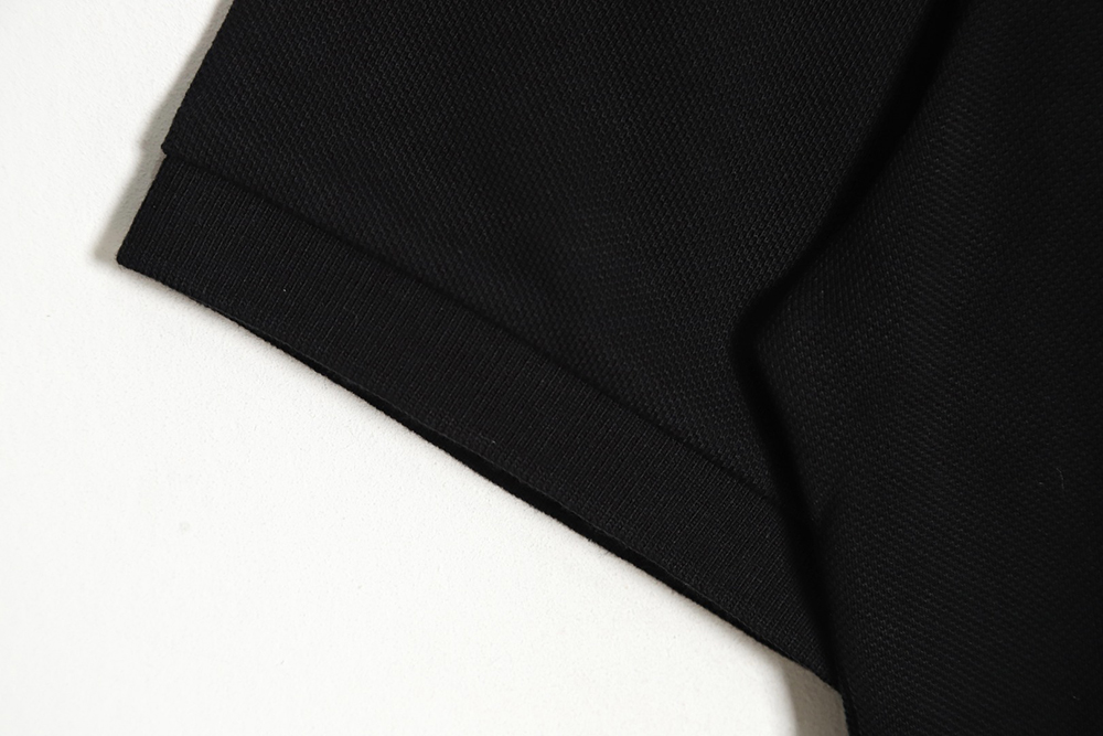 Louis Vuitton pin embroidered short-sleeved polo shirt black