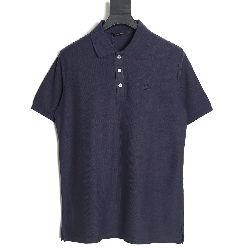 Louis Vuitton letter embroidery logo short-sleeved polo shirt TSK2