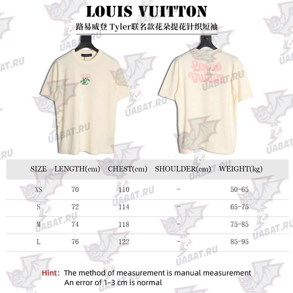 Louis Vuitton Tyler co-branded floral jacquard knitted short sleeves
