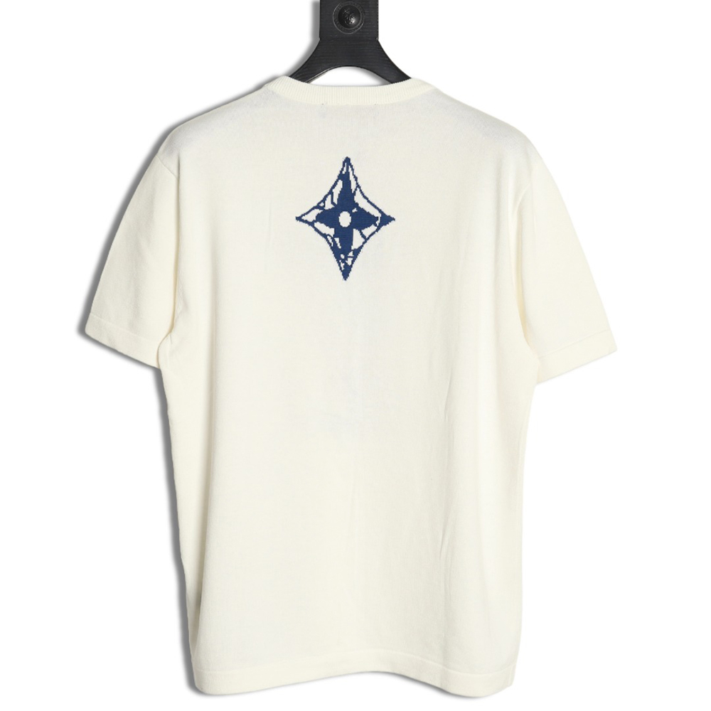 Louis Vuitton jacquard logo knitted short sleeves