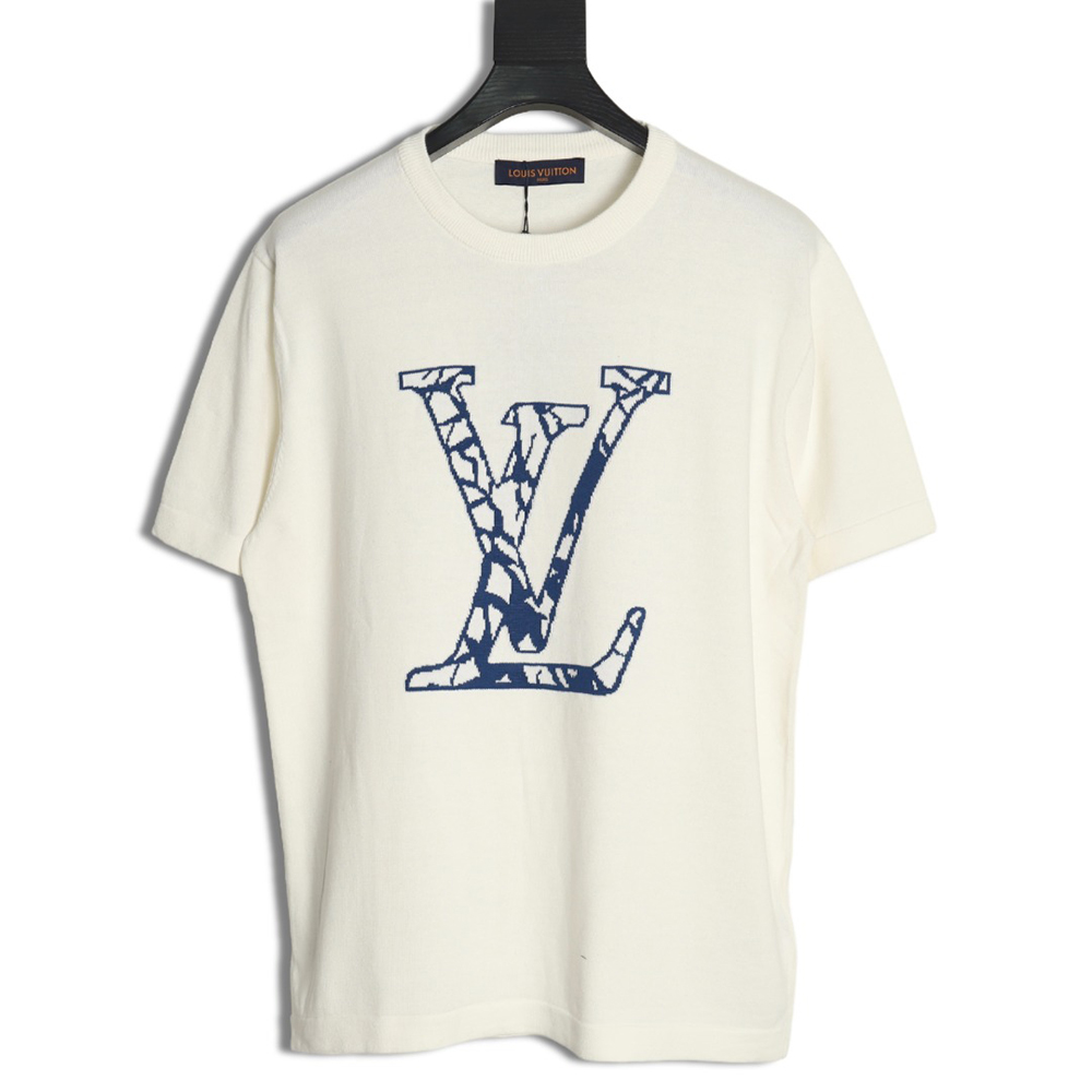 Louis Vuitton jacquard logo knitted short sleeves