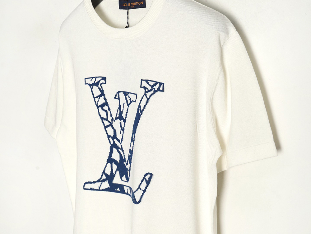 Louis Vuitton jacquard logo knitted short sleeves