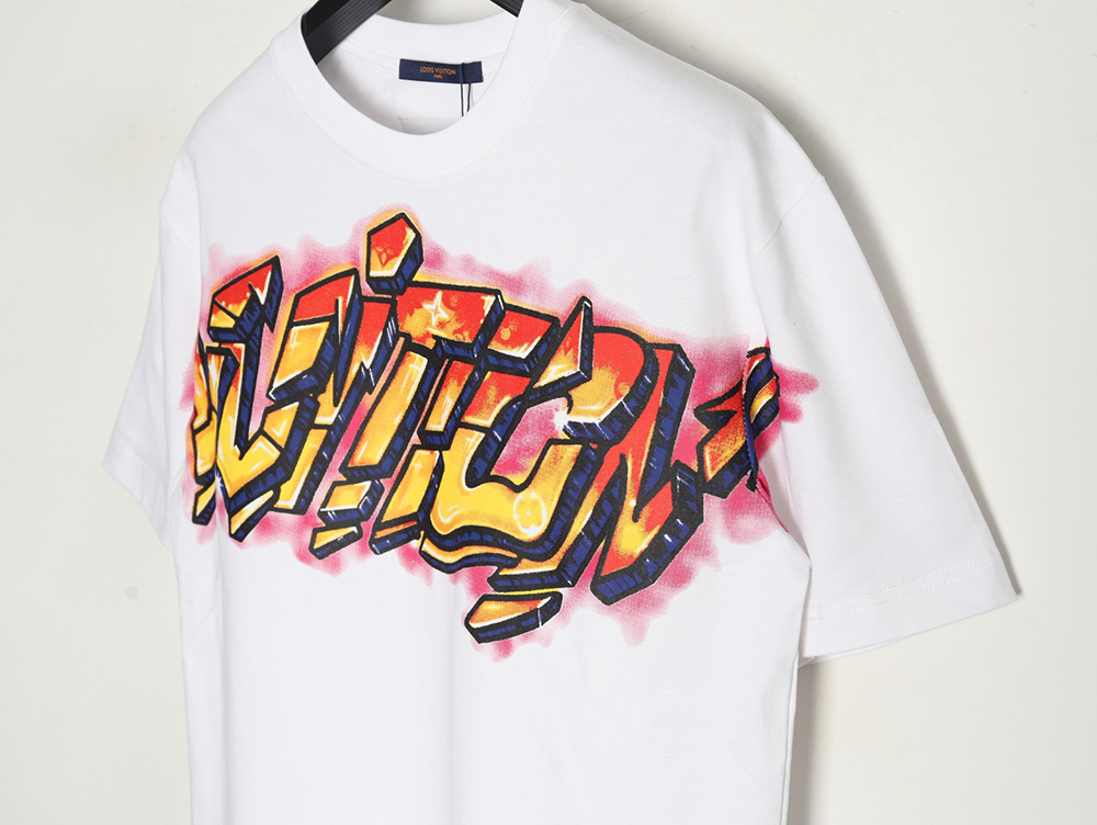 Louis Vuitton flame lettering print short sleeves