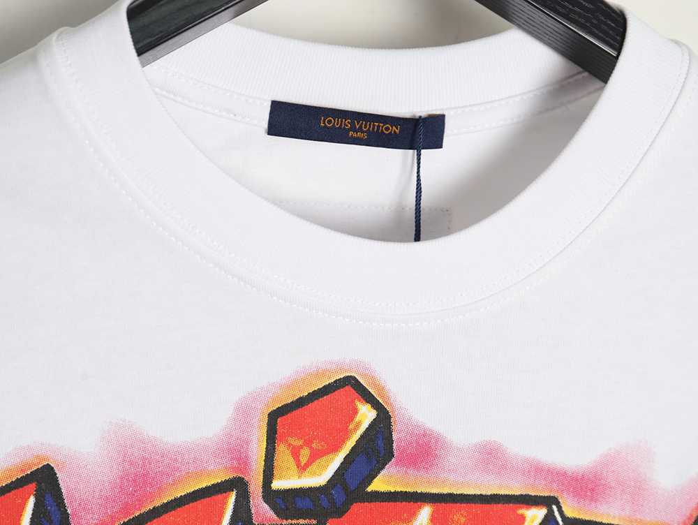 Louis Vuitton flame lettering print short sleeves