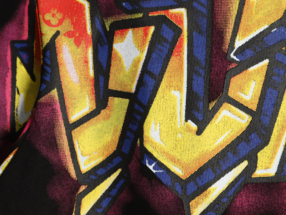 Louis Vuitton flame lettering print short sleeves TSK1