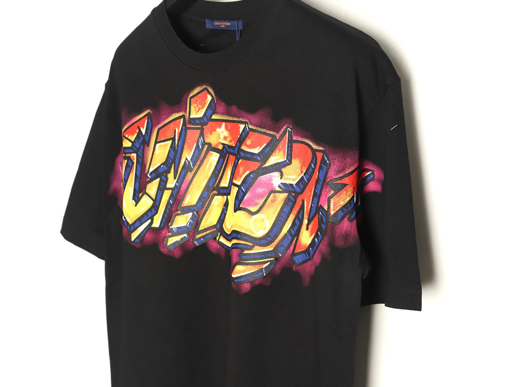 Louis Vuitton flame lettering print short sleeves TSK1