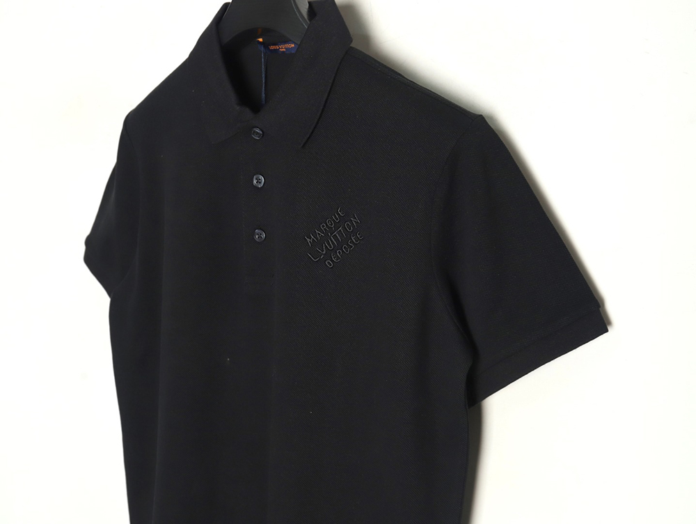 Louis Vuitton embroidered signature short-sleeved polo shirt TSK1