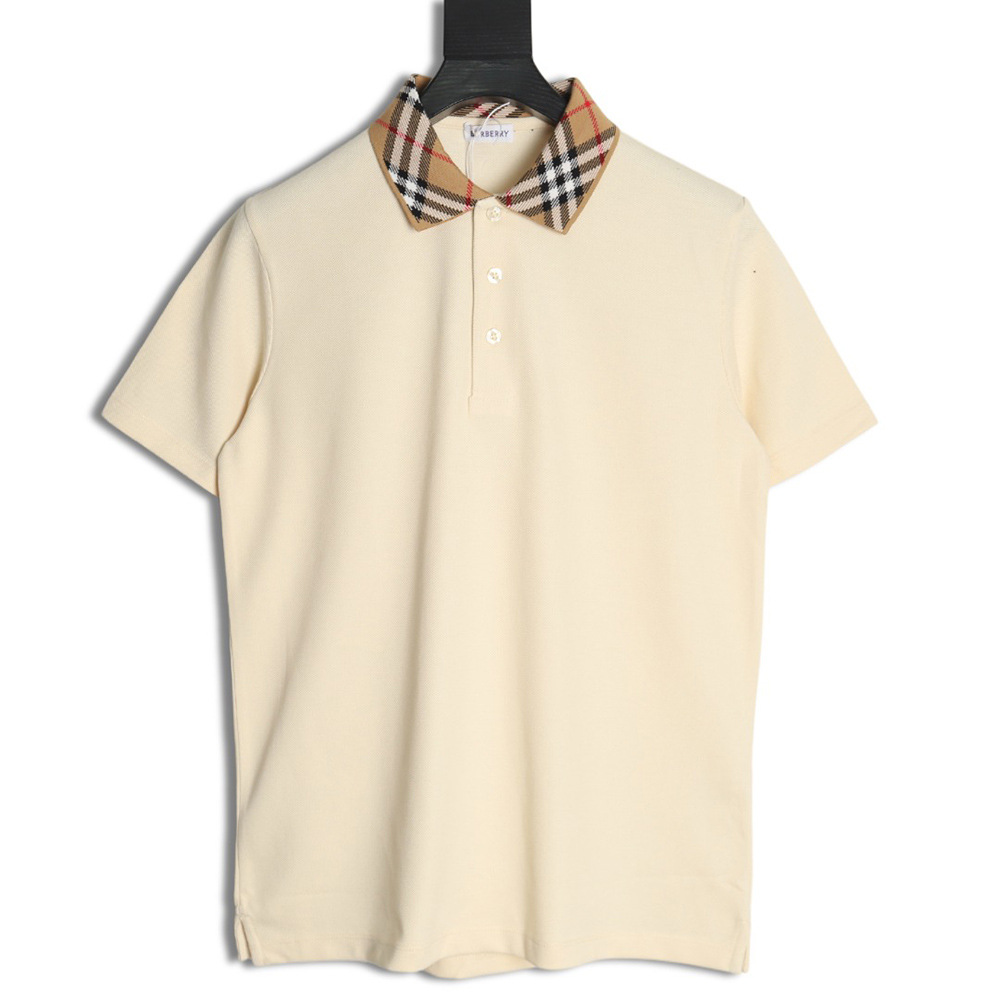 Burberry Check Collar Short Sleeve POLO Shirt