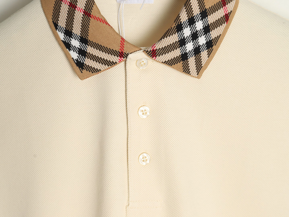 Burberry Check Collar Short Sleeve POLO Shirt