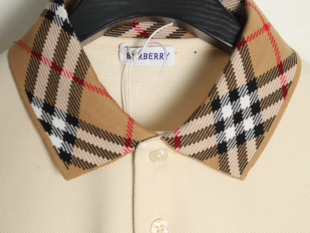 Burberry Check Collar Short Sleeve POLO Shirt