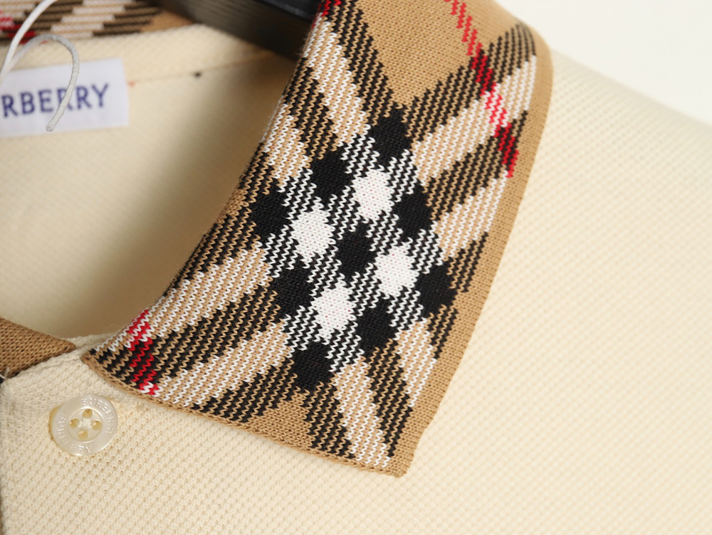 Burberry Check Collar Short Sleeve POLO Shirt