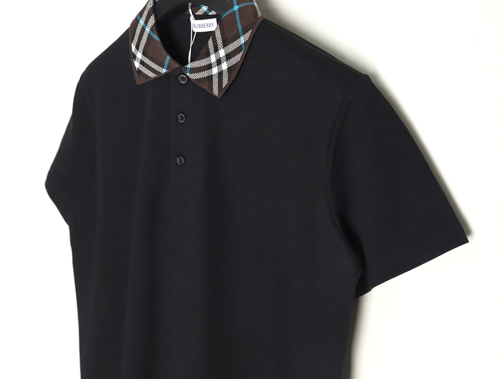 Burberry Check Collar Short Sleeve POLO Shirt TSK1