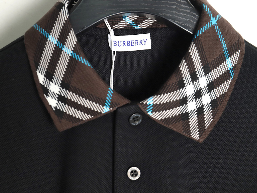 Burberry Check Collar Short Sleeve POLO Shirt TSK1