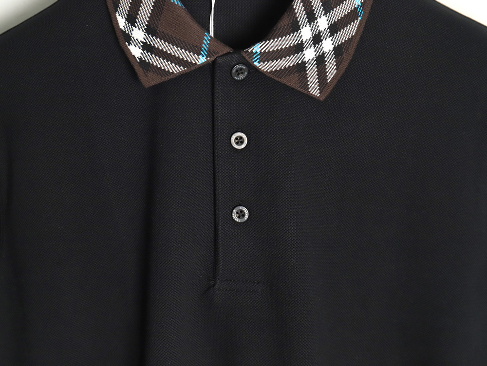Burberry Check Collar Short Sleeve POLO Shirt TSK1