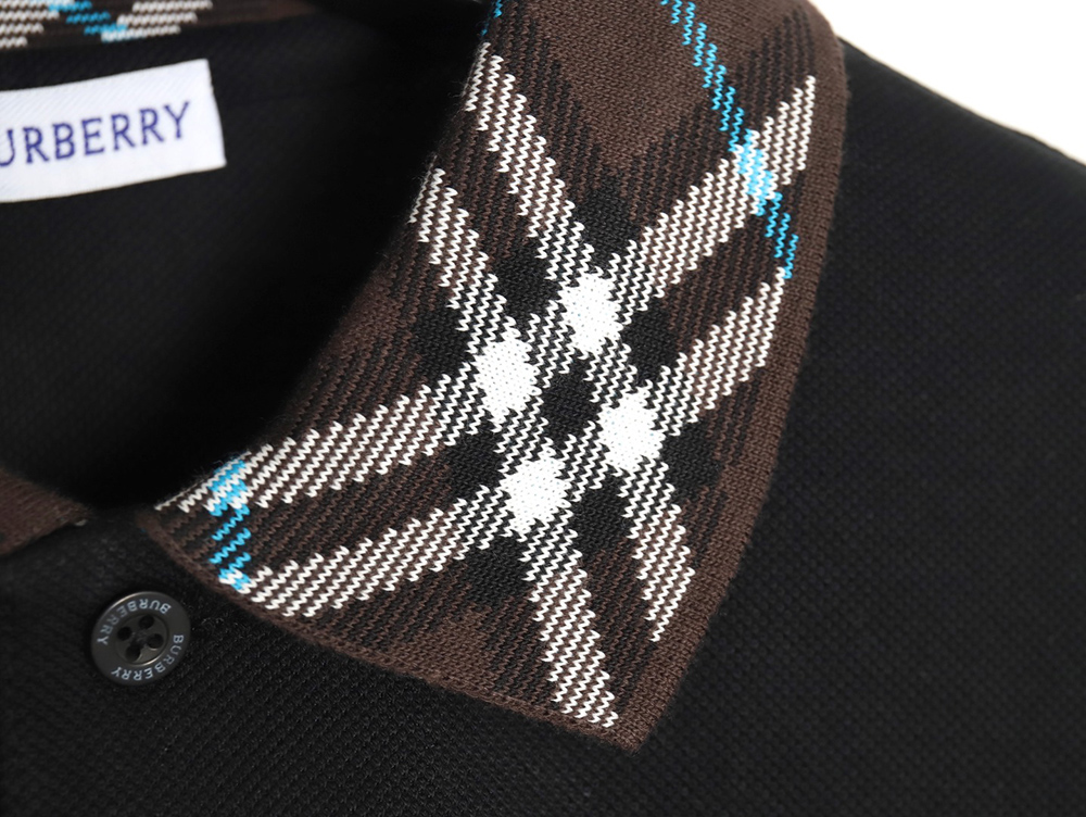Burberry Check Collar Short Sleeve POLO Shirt TSK1