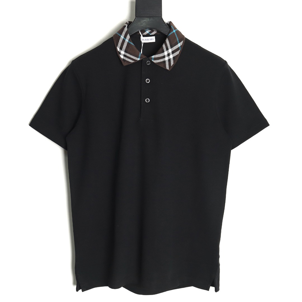 Burberry Check Collar Short Sleeve POLO Shirt TSK1