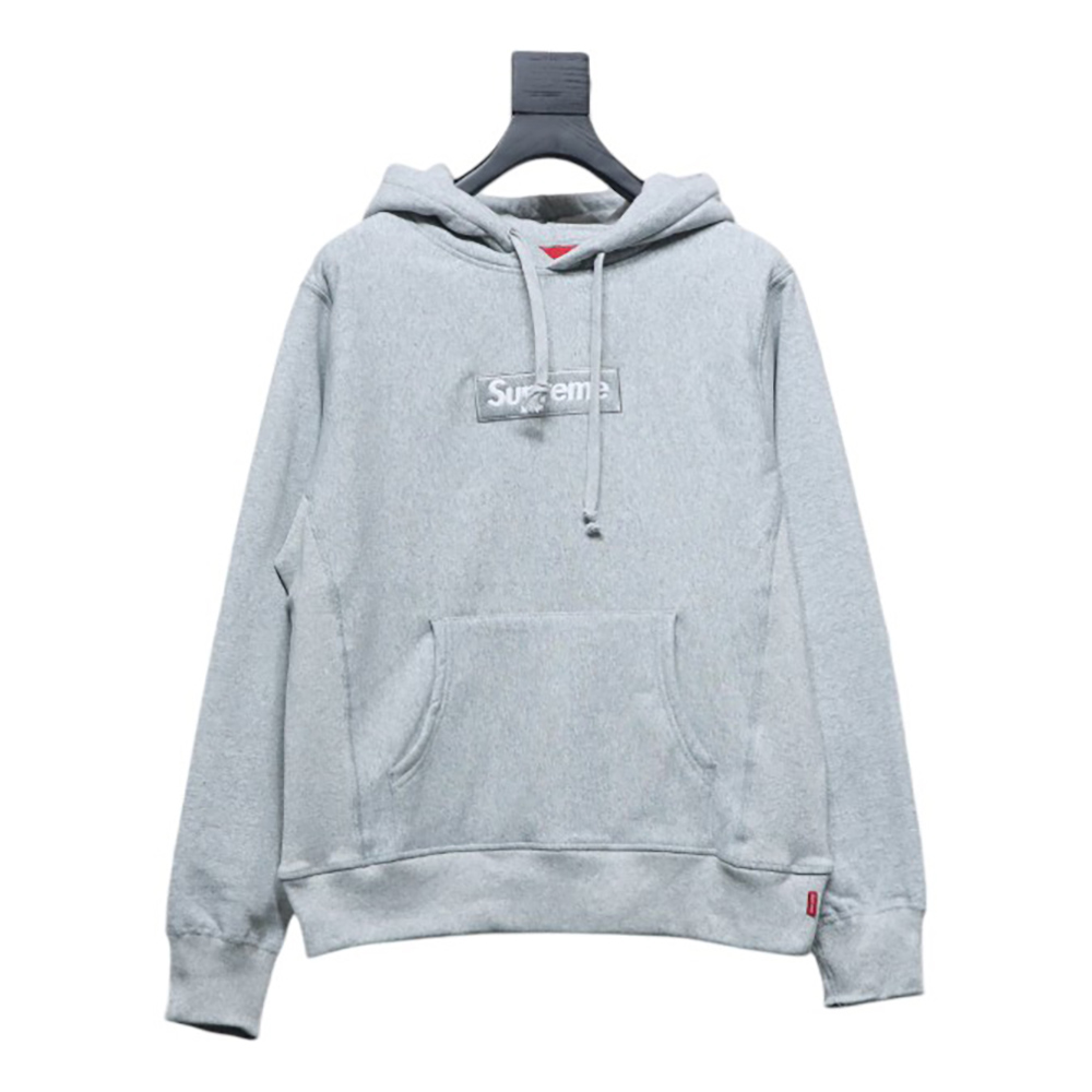Supreme chest embroidered logo hooded sweatshirt