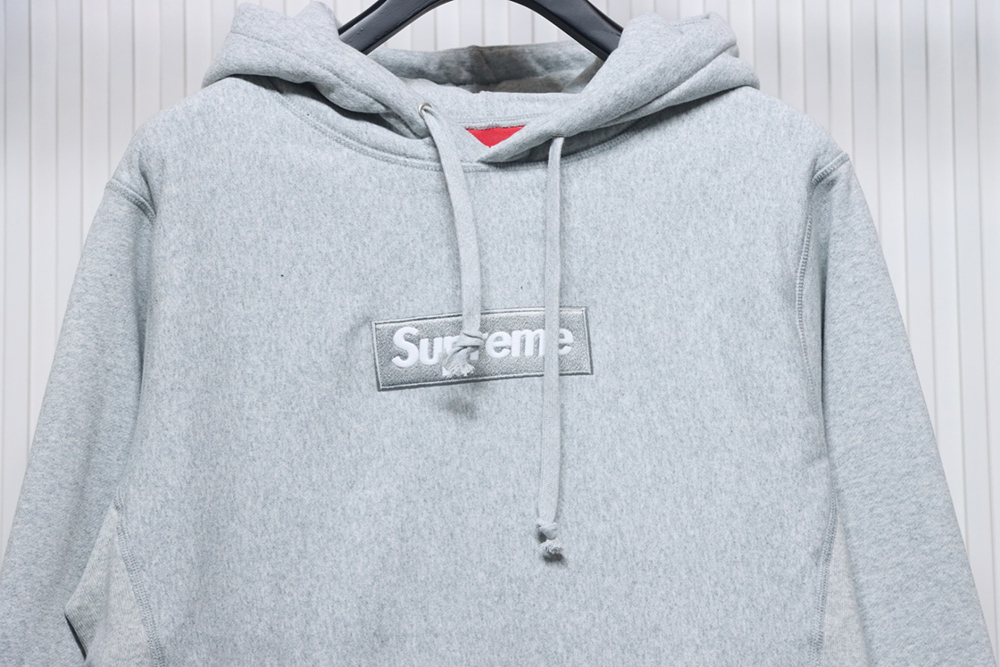 Supreme chest embroidered logo hooded sweatshirt