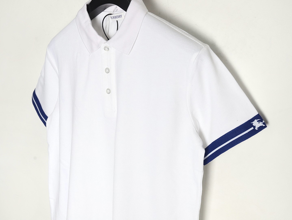 Burberry Warhorse cuff print short sleeve polo shirt