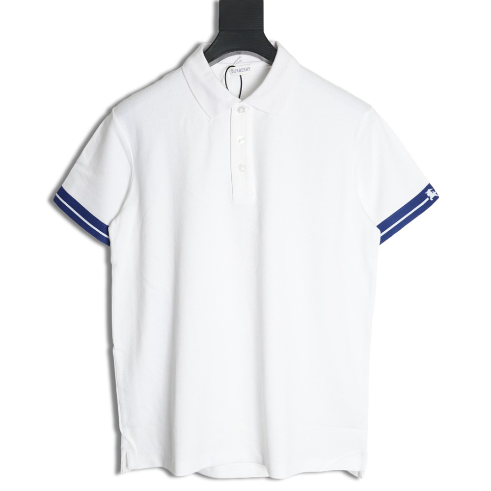 Burberry Warhorse cuff print short sleeve polo shirt