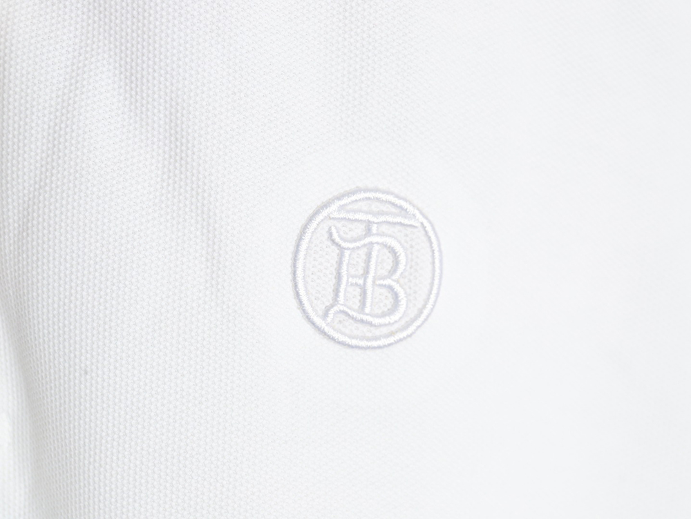 Burberry Classic Collar Stripe Logo Embroidered Short Sleeve Polo Shirt