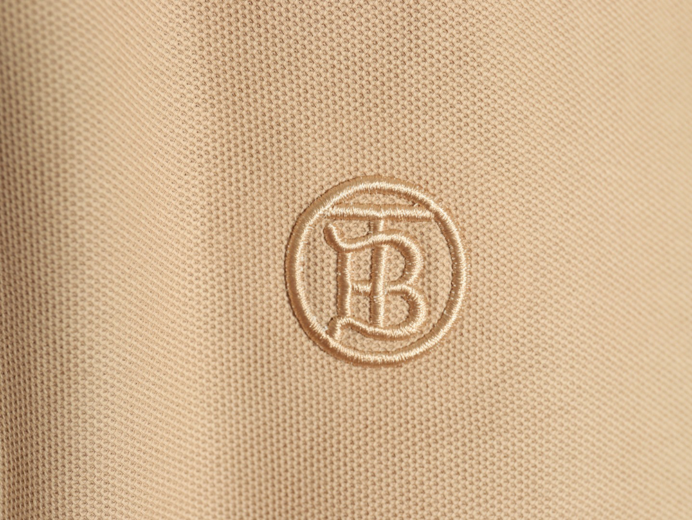 Burberry Classic Collar Stripe Logo Embroidered Short Sleeve Polo Shirt TSK1