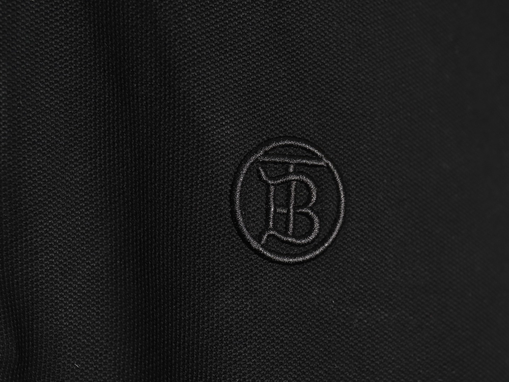 Burberry Classic Collar Stripe Logo Embroidered Short Sleeve Polo Shirt TSK2