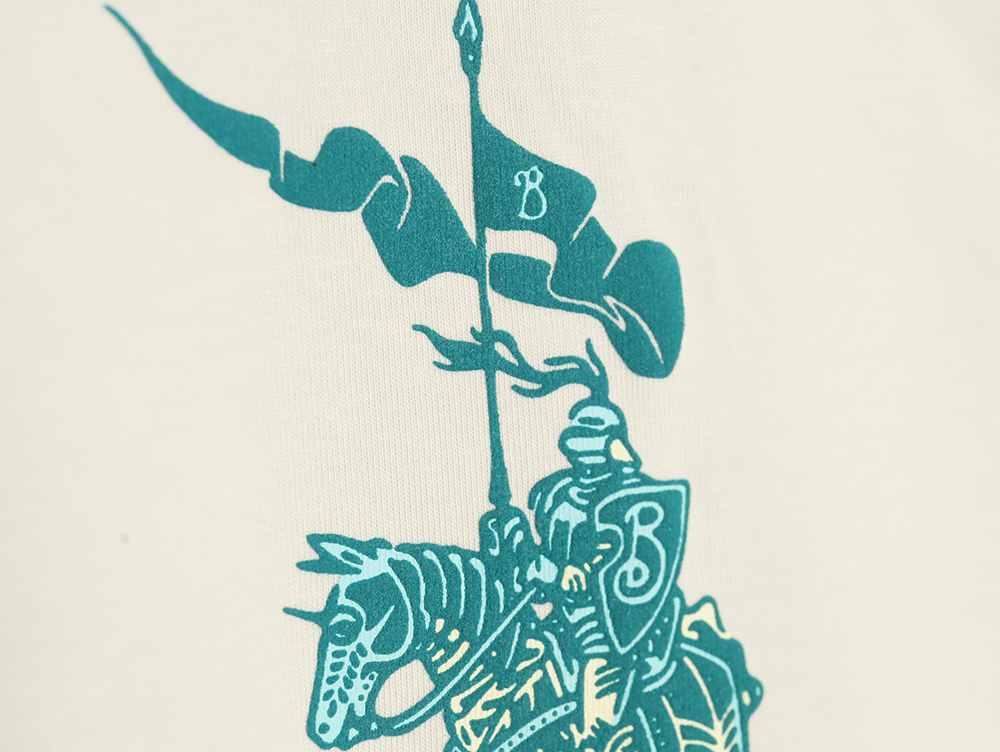 Burberry Warhorse Logo Colorblock Foam Print Short Sleeve T-Shirt