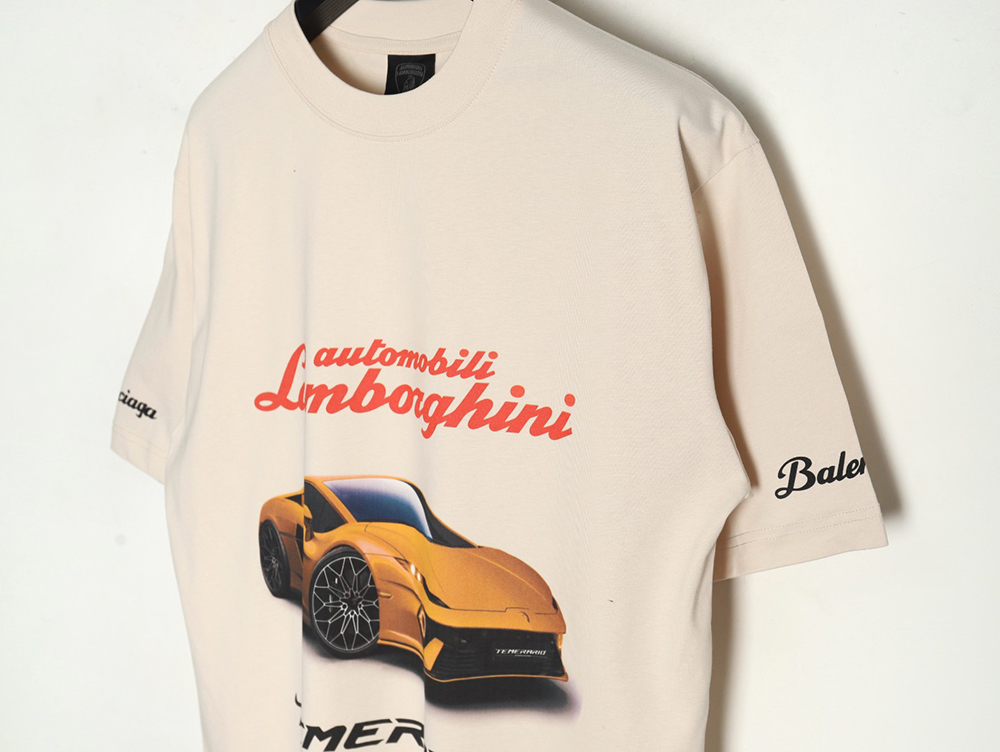 Balenciaga & Lamborghini printed short-sleeved T-shirt