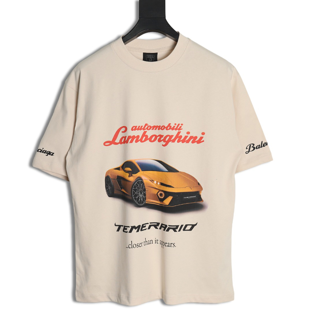 Balenciaga & Lamborghini printed short-sleeved T-shirt