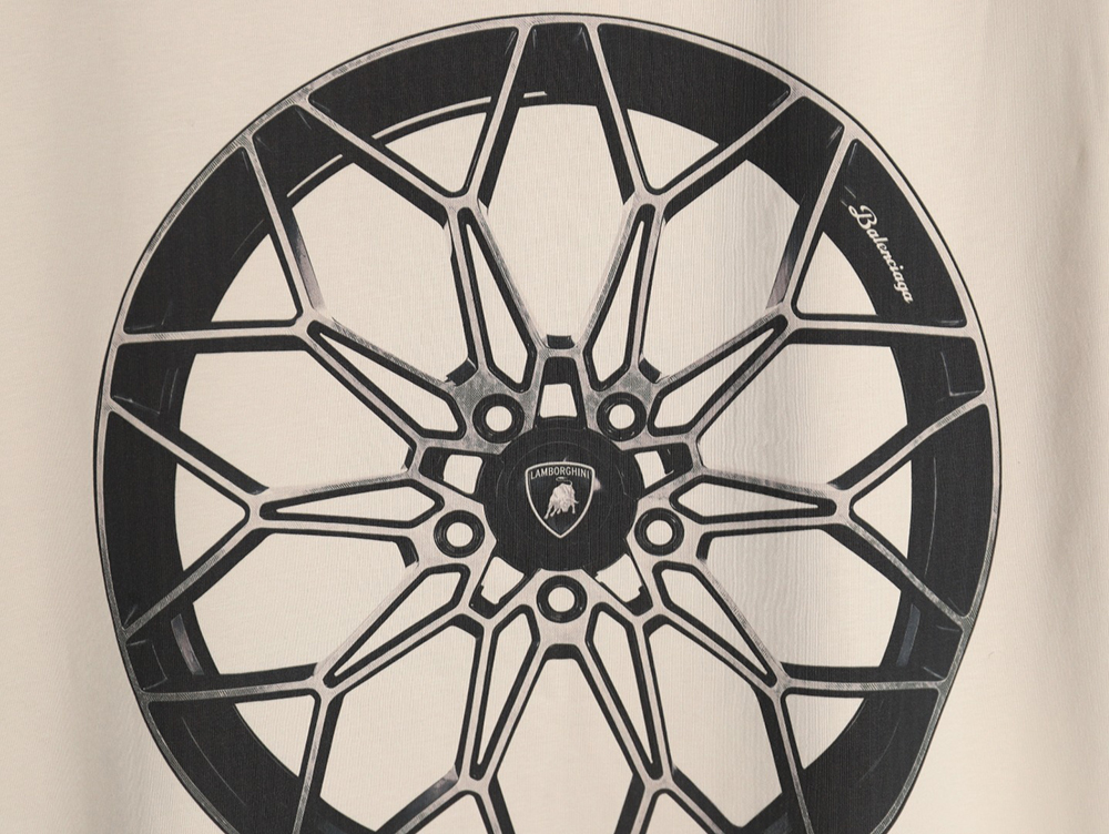 Balenciaga & Lamborghini printed short-sleeved T-shirt