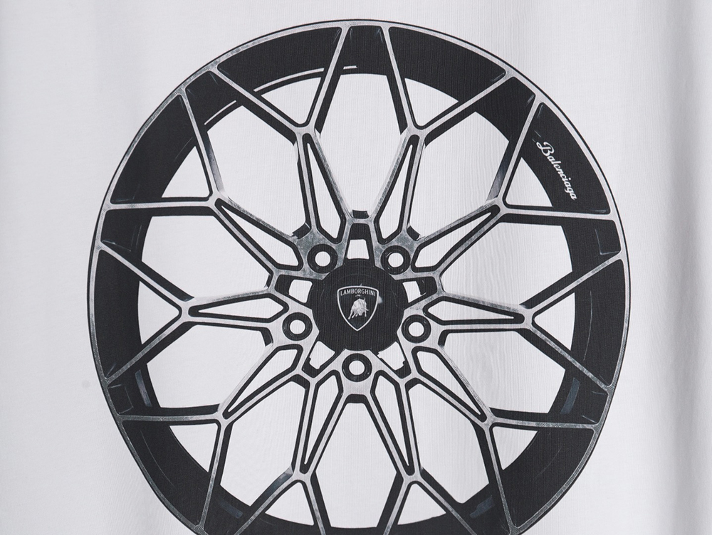 Balenciaga & Lamborghini printed short-sleeved T-shirt TSK1