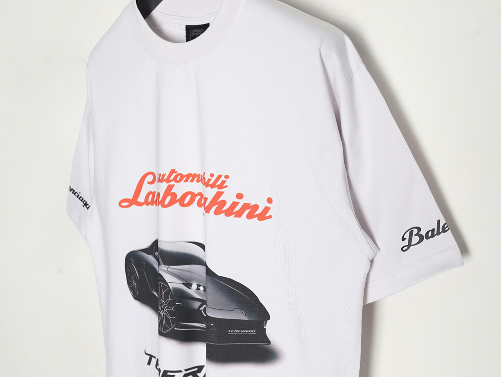 Balenciaga & Lamborghini printed short-sleeved T-shirt TSK1
